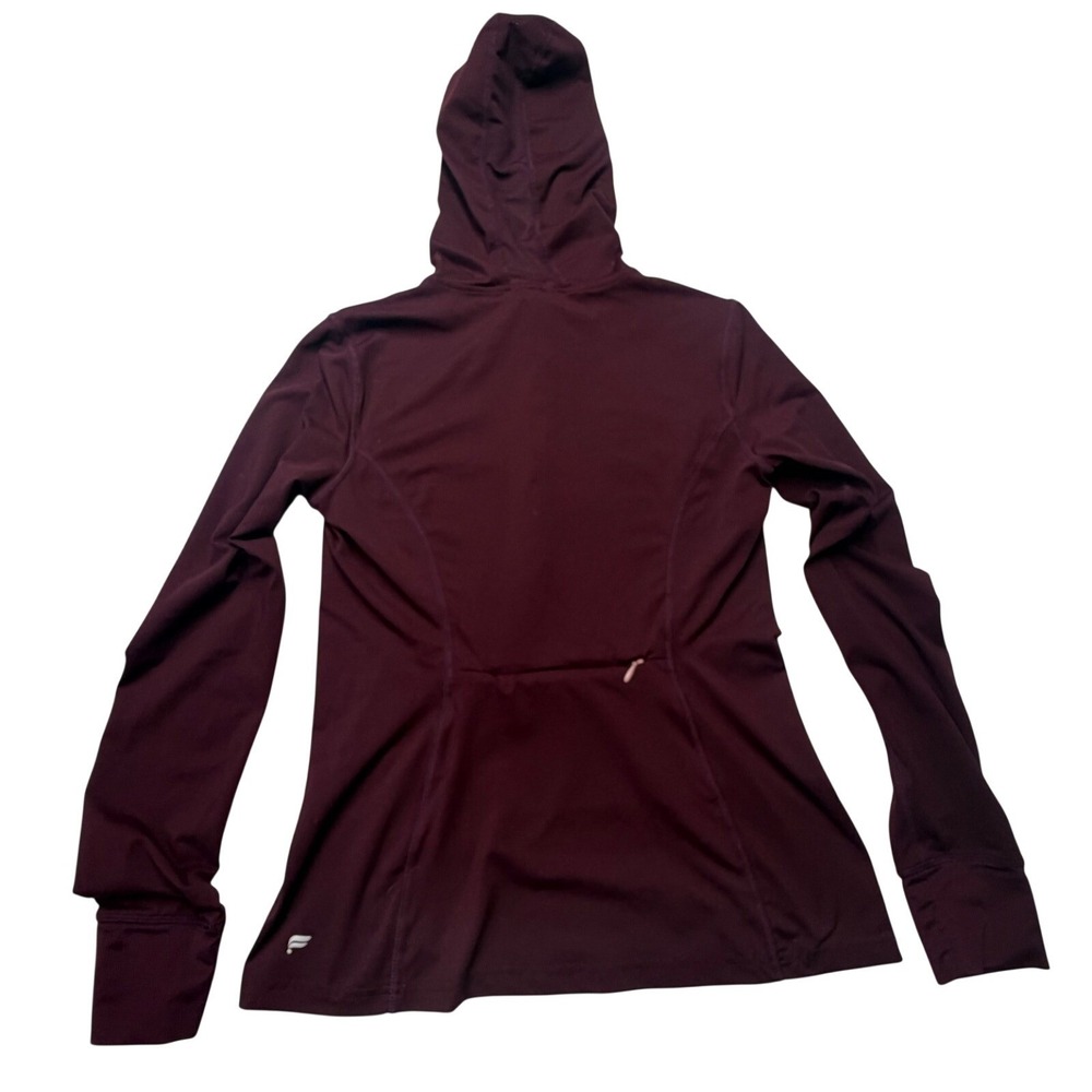 Fabletics Half Zip Hoodie Burgundy Athletic Long Sleeve Running Top Womens M - Picture 3 of 8